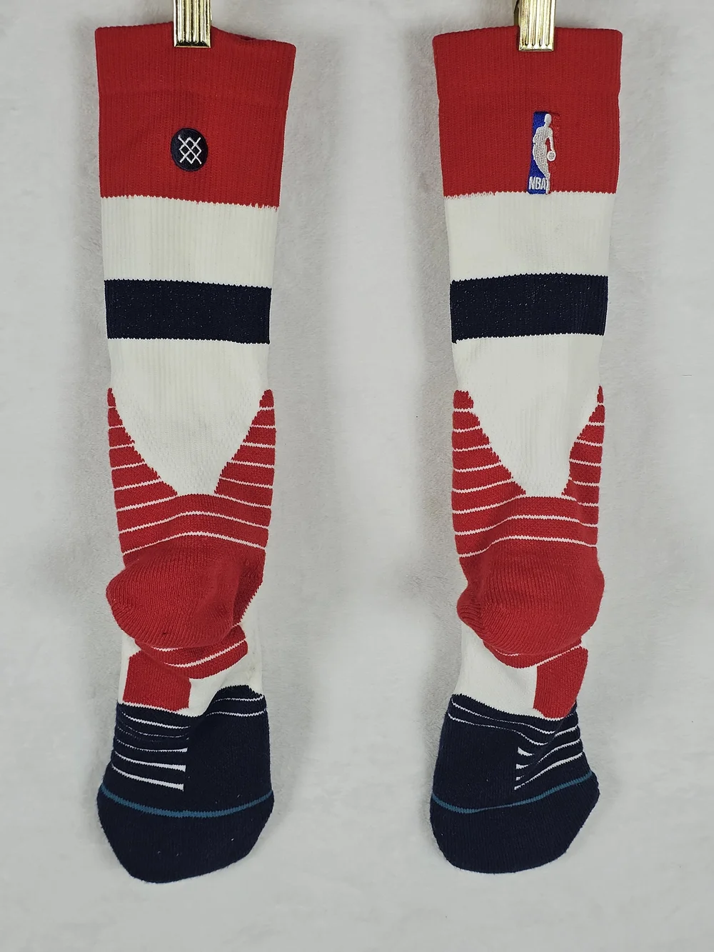 NBA Stance Red, White & Navy Athletic Crew Socks